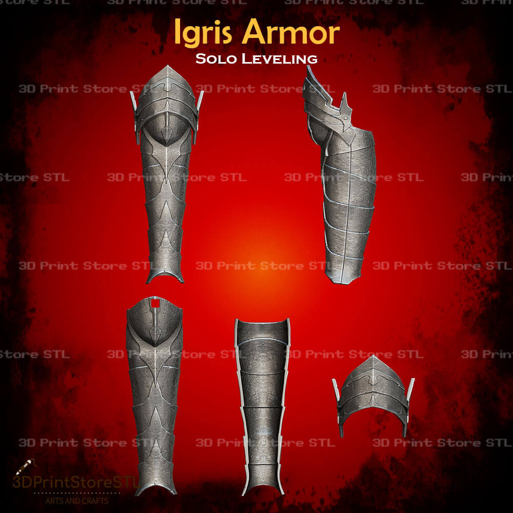 Igris Armor STL File for Solo Leveling Cosplay and 3D Print Model