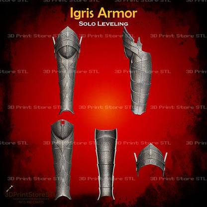 Igris Armor STL File for Solo Leveling Cosplay and 3D Print Model