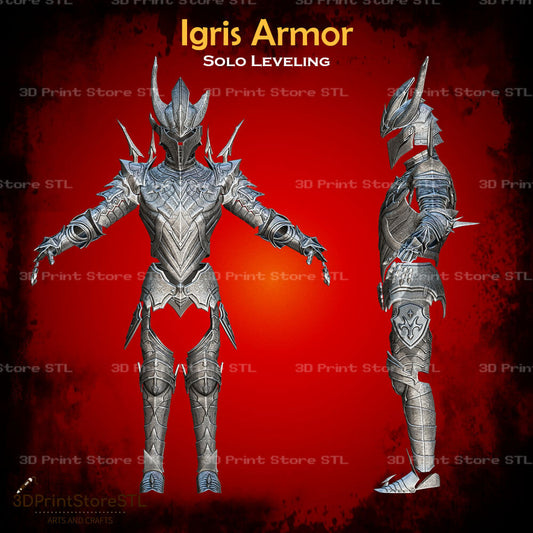 Igris Armor STL File for Solo Leveling Cosplay and 3D Print Model