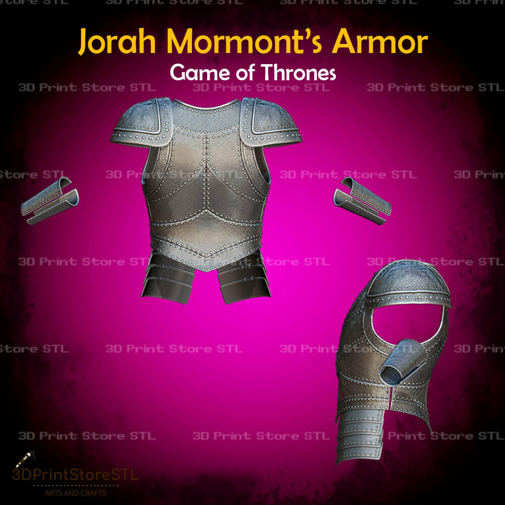 Jorah Mormont Armor STL File for Game of Thrones Cosplay and 3D Print Model