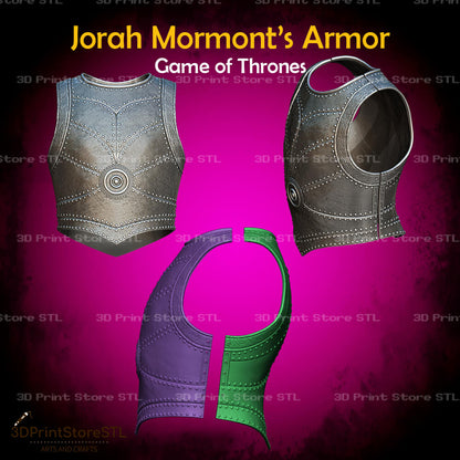 Jorah Mormont Armor STL File for Game of Thrones Cosplay and 3D Print Model