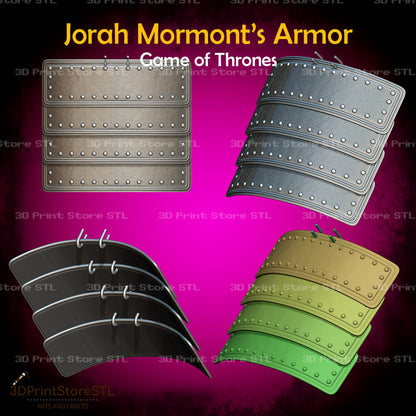 Jorah Mormont Armor STL File for Game of Thrones Cosplay and 3D Print Model