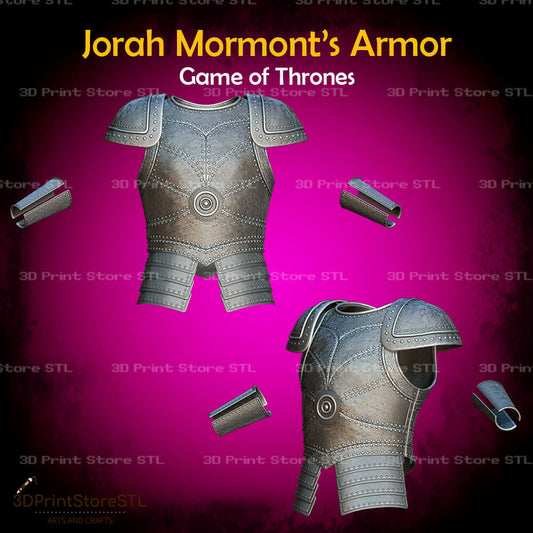Jorah Mormont Armor STL File for Game of Thrones Cosplay and 3D Print Model