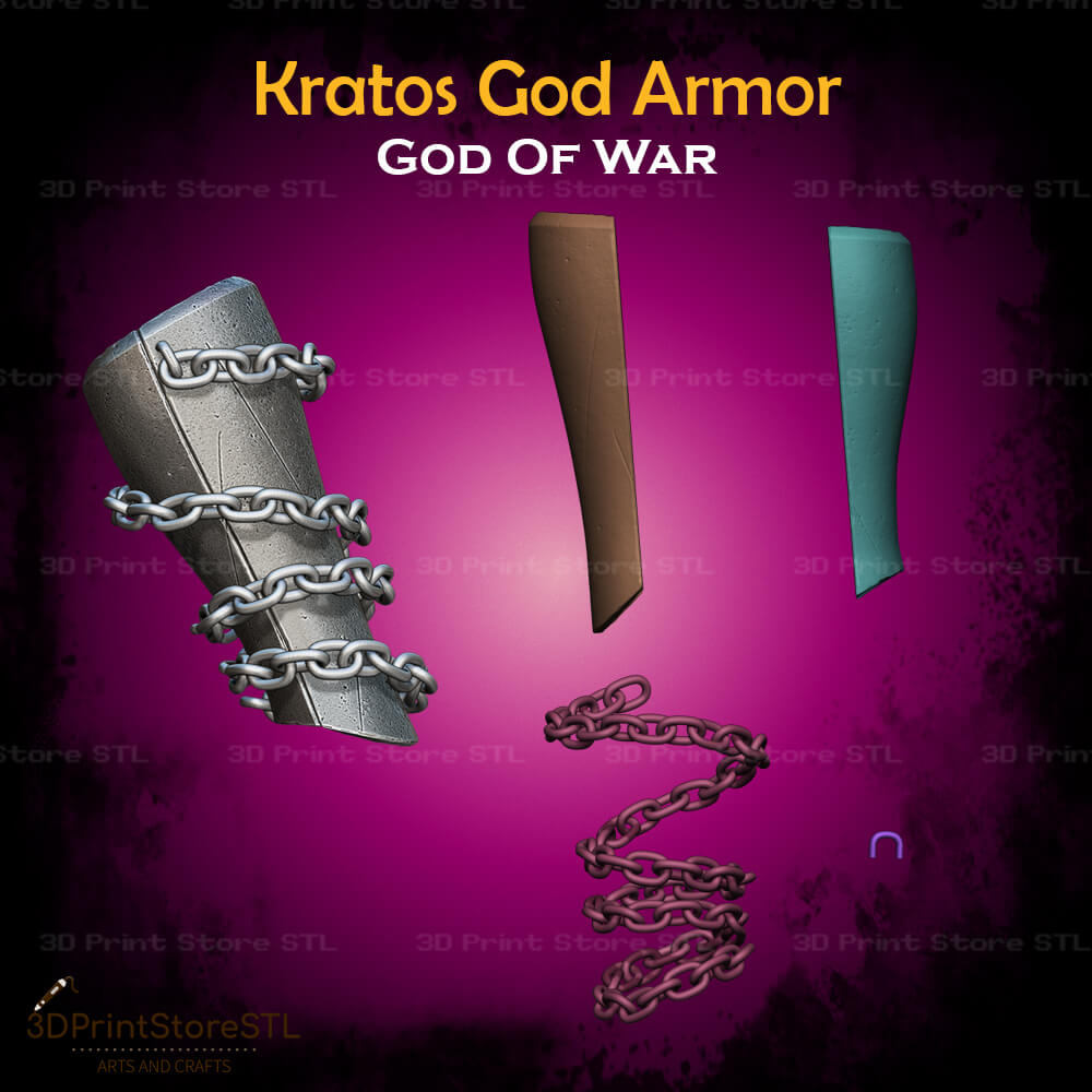 Kratos God Armor STL File for God Of War Cosplay and 3D Print Model