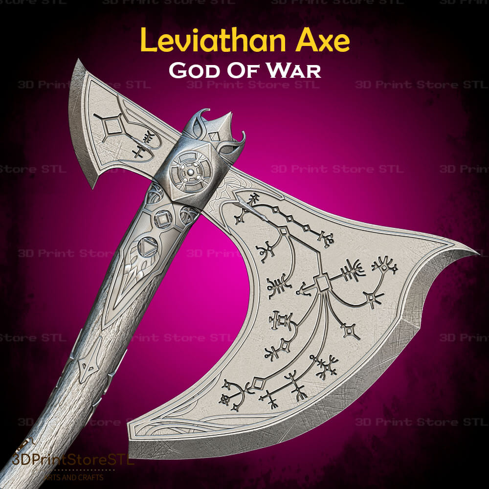 Leviathan Axe STL File for God of War Cosplay and 3D Print Model