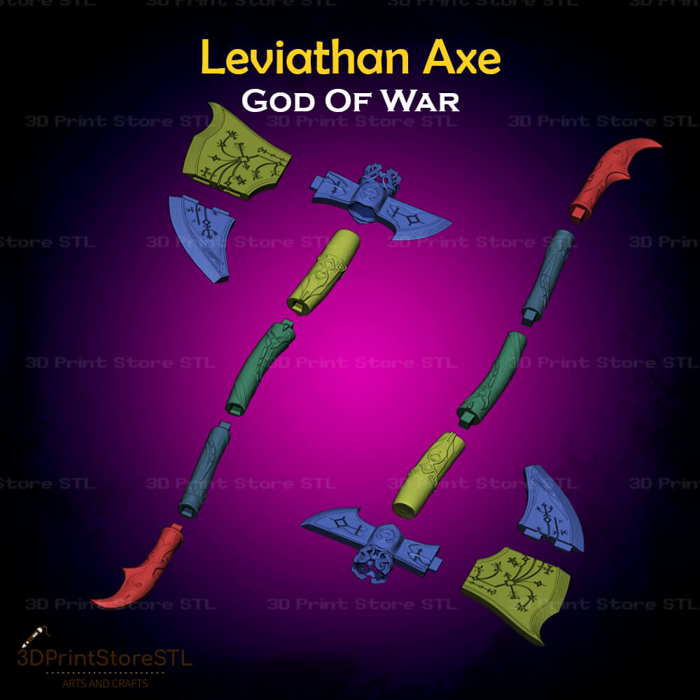 Leviathan Axe STL File for God of War Cosplay and 3D Print Model