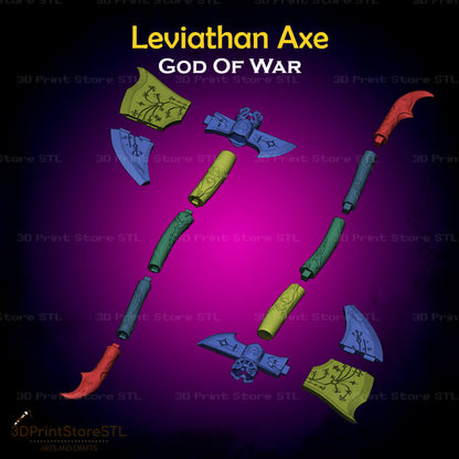 Leviathan Axe STL File for God of War Cosplay and 3D Print Model
