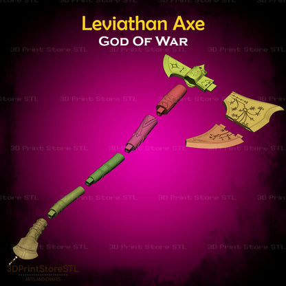 Leviathan Axe STL File for God of War Cosplay and 3D Print Model