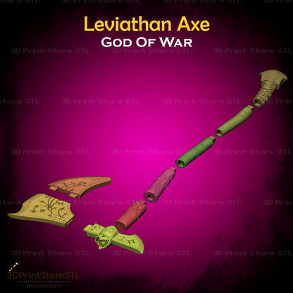 Leviathan Axe STL File for God of War Cosplay and 3D Print Model