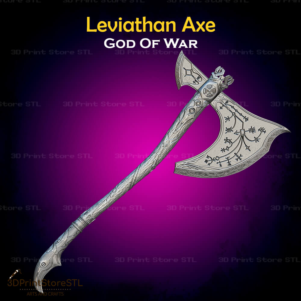 Leviathan Axe STL File for God of War Cosplay and 3D Print Model