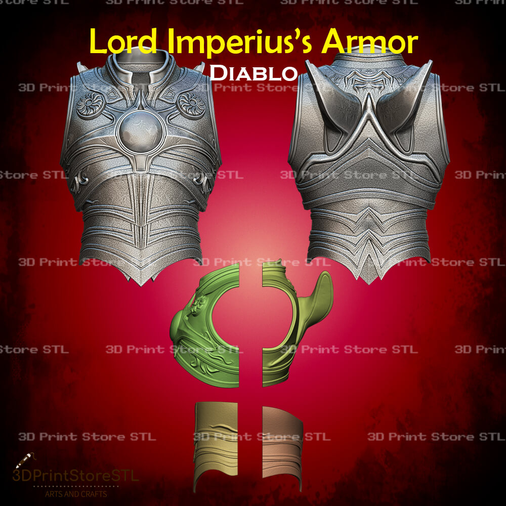Lord Imperius Armor STL File for Diablo Cosplay and 3D Print Model