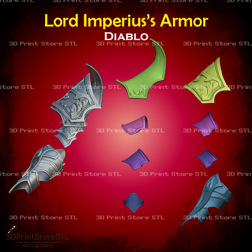 Lord Imperius Armor STL File for Diablo Cosplay and 3D Print Model