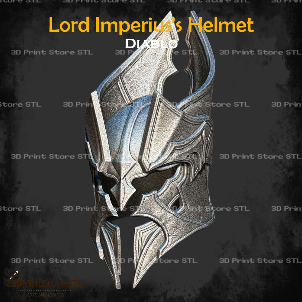 Lord Imperius Helmet STL File for Diablo Cosplay and 3D Print Model