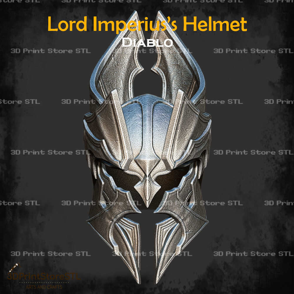 Lord Imperius Helmet STL File for Diablo Cosplay and 3D Print Model