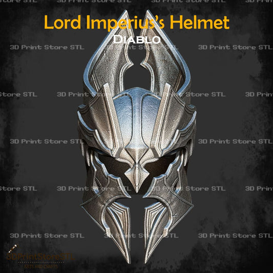 Lord Imperius Helmet STL File for Diablo Cosplay and 3D Print Model