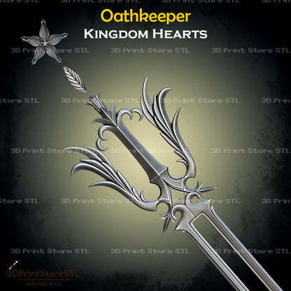 Oathkeeper STL File for Kingdom Hearts Cosplay and 3D Print Model