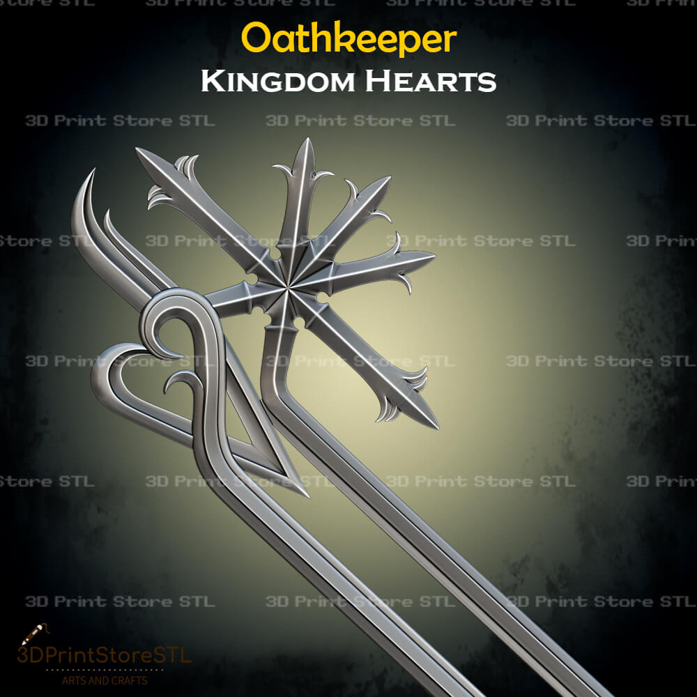 Oathkeeper STL File for Kingdom Hearts Cosplay and 3D Print Model