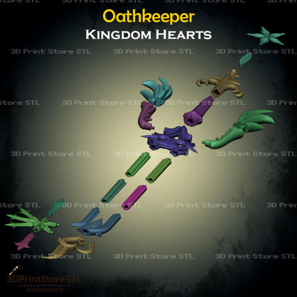 Oathkeeper STL File for Kingdom Hearts Cosplay and 3D Print Model