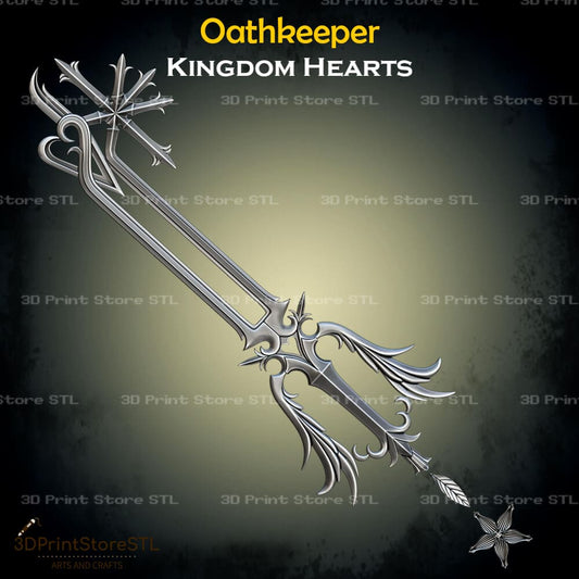 Oathkeeper STL File for Kingdom Hearts Cosplay and 3D Print Model