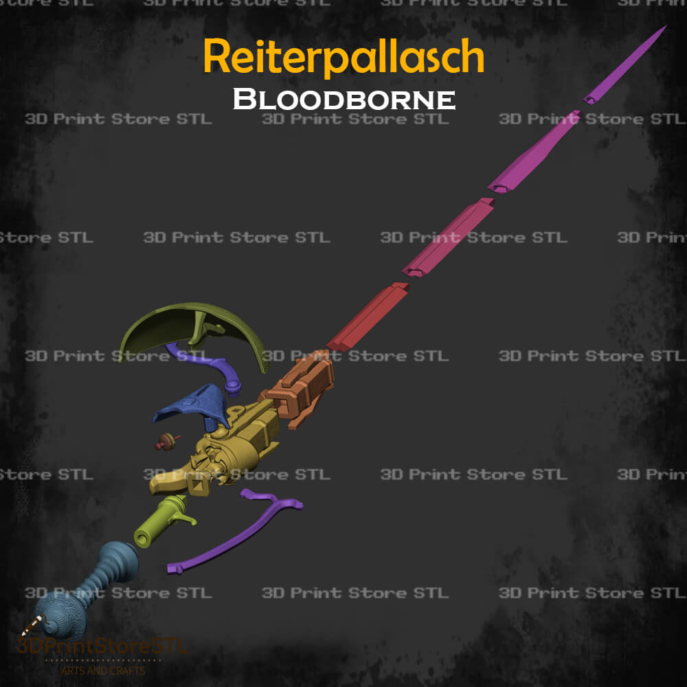 Reiterpallasch STL File for Bloodborne Cosplay and 3D Print Model