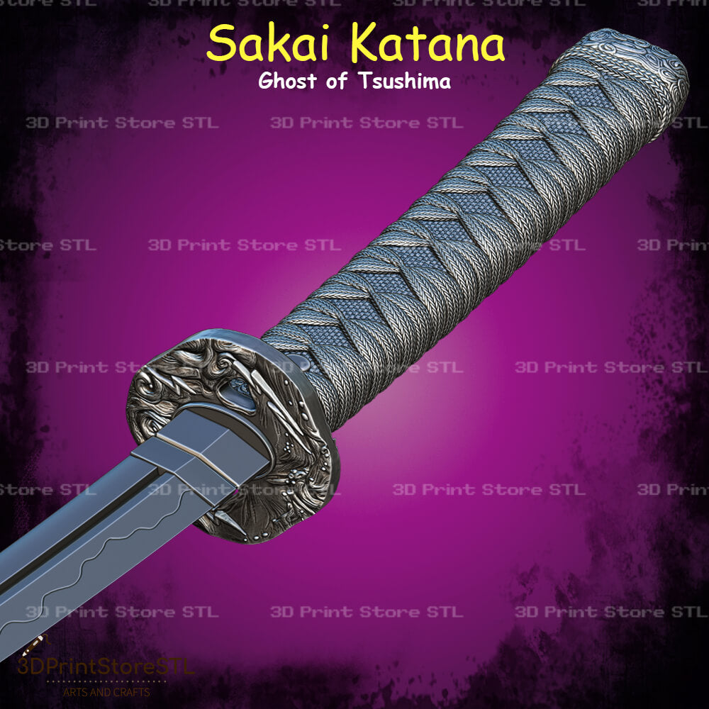 Sakai Katana STL File for Ghost of Tsushima Cosplay and 3D Print Model