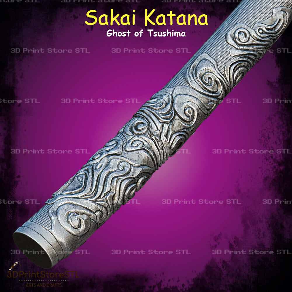Sakai Katana STL File for Ghost of Tsushima Cosplay and 3D Print Model