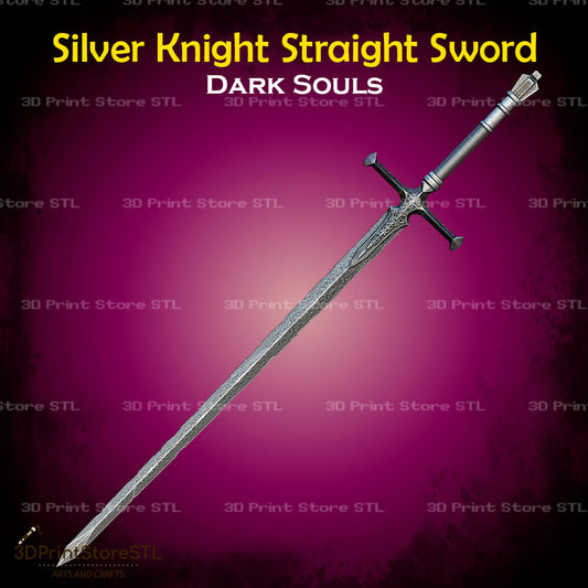 Silver Knight Straight Sword STL File for Dark Souls Cosplay and 3D Print Model