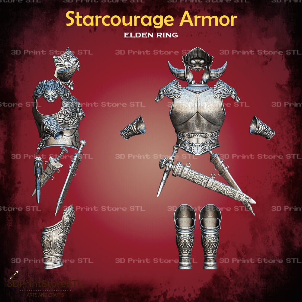 Starscourge Radahn Set STL File for Elden Ring Cosplay and 3D Print Model