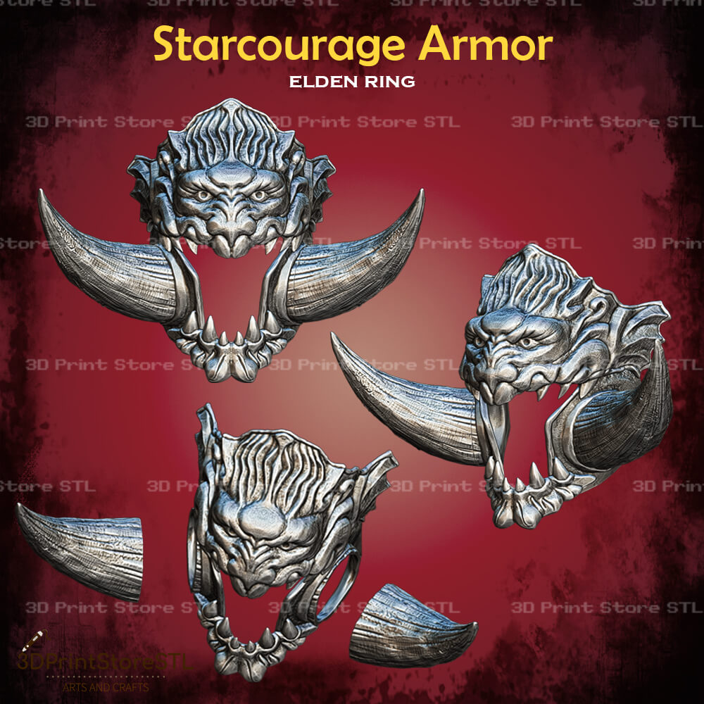 Starscourge Radahn Set STL File for Elden Ring Cosplay and 3D Print Model