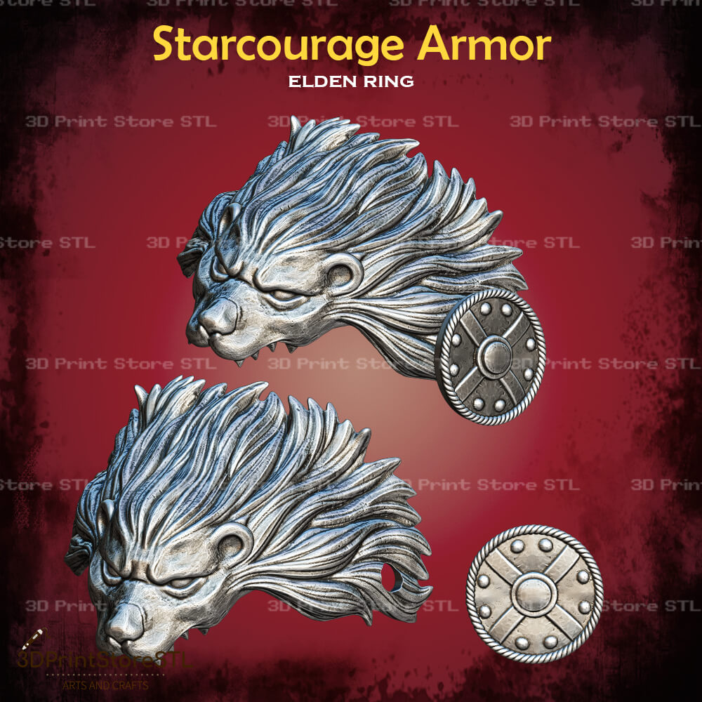 Starscourge Radahn Set STL File for Elden Ring Cosplay and 3D Print Model