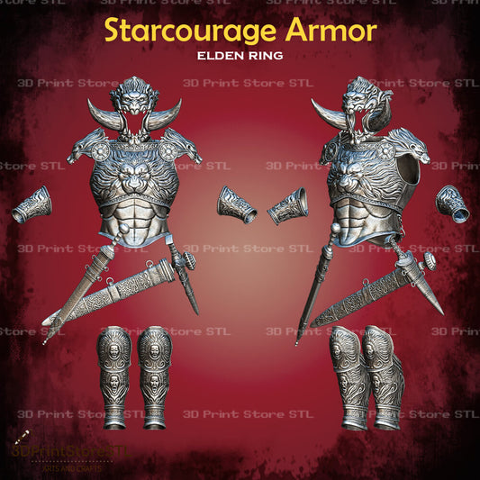 Starscourge Radahn Set STL File for Elden Ring Cosplay and 3D Print Model