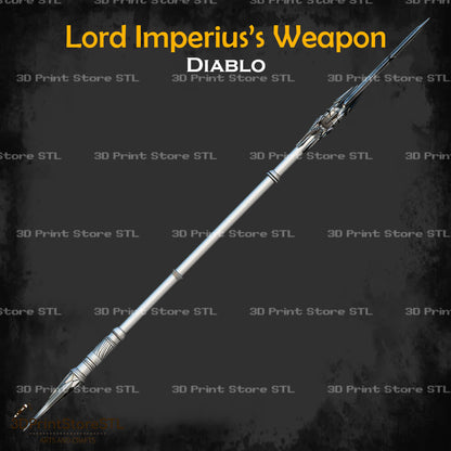 The Spear of Valor STL File for Diablo Cosplay and 3D Print Model