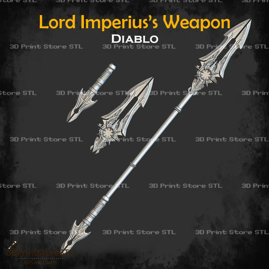 The Spear of Valor STL File for Diablo Cosplay and 3D Print Model