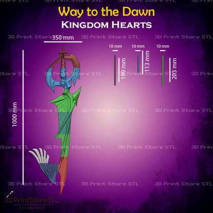 Way to the Dawn STL File for Kingdom Hearts Cosplay and 3D Print Model