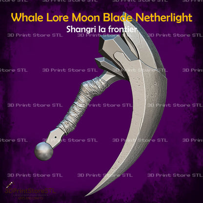 Whale Lore Moon Blade Netherlight STL File for Shangri-La Frontier Cosplay and 3D Print Model