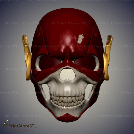 Flash Skull Mask Cosplay Halloween 3D Print Model STL File 3DPrintStoreSTL