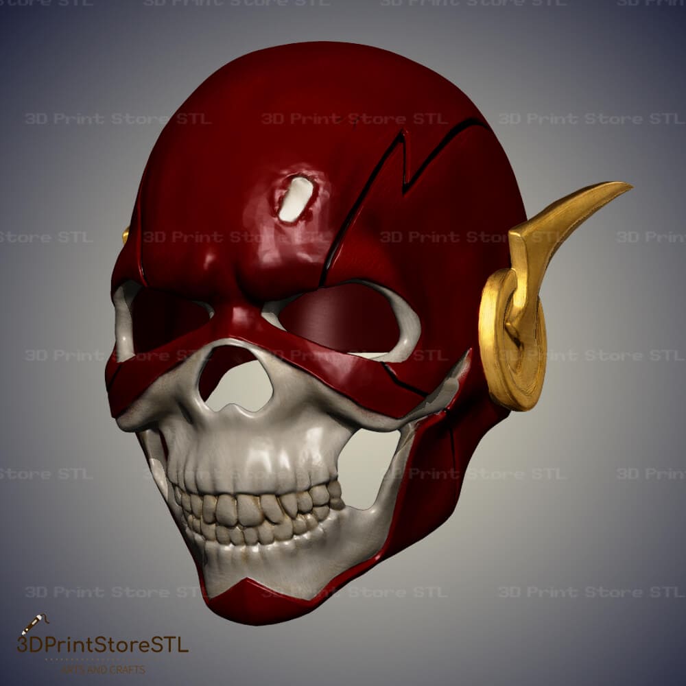 Flash Skull Mask Cosplay Halloween 3D Print Model STL File 3DPrintStoreSTL