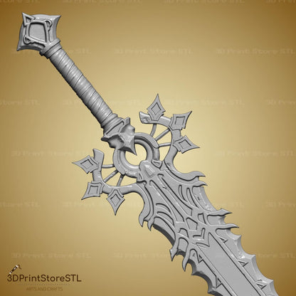 Quietus Sword Cosplay Hexen 3D Print Model STL File 3DPrintStoreSTL