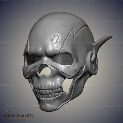 Flash Skull Mask Cosplay Halloween 3D Print Model STL File 3DPrintStoreSTL