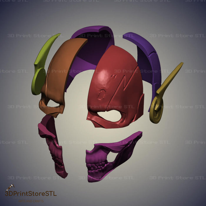 Flash Skull Mask Cosplay Halloween 3D Print Model STL File 3DPrintStoreSTL