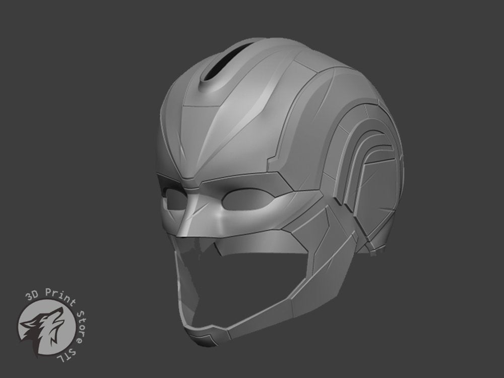 Captain Marvel helmet - Marvel Comics + Taxes - 3DPrintStoreSTL