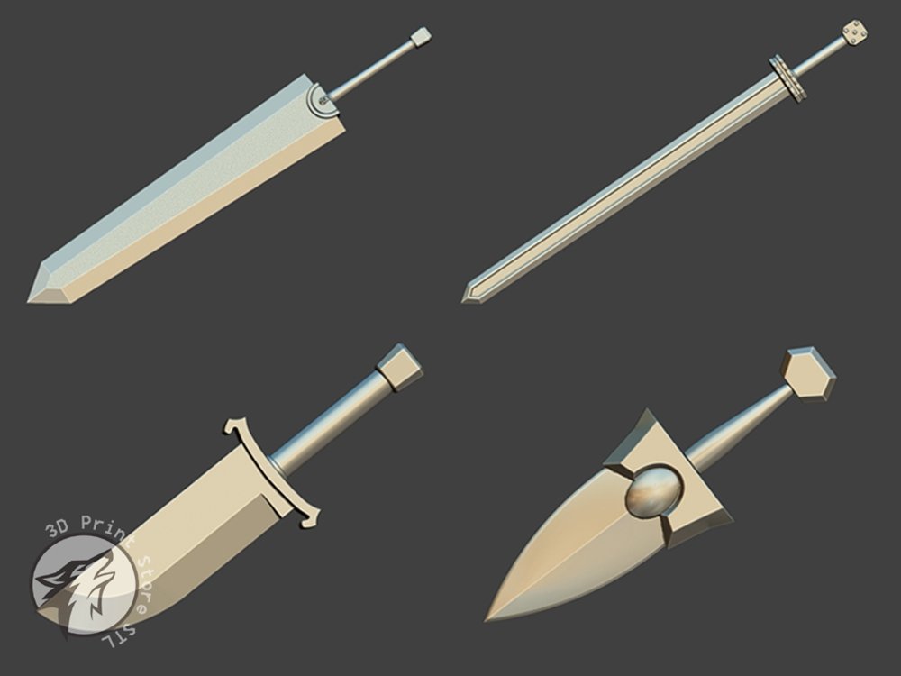 Guts weapon set - Berserk + Taxes - 3DPrintStoreSTL