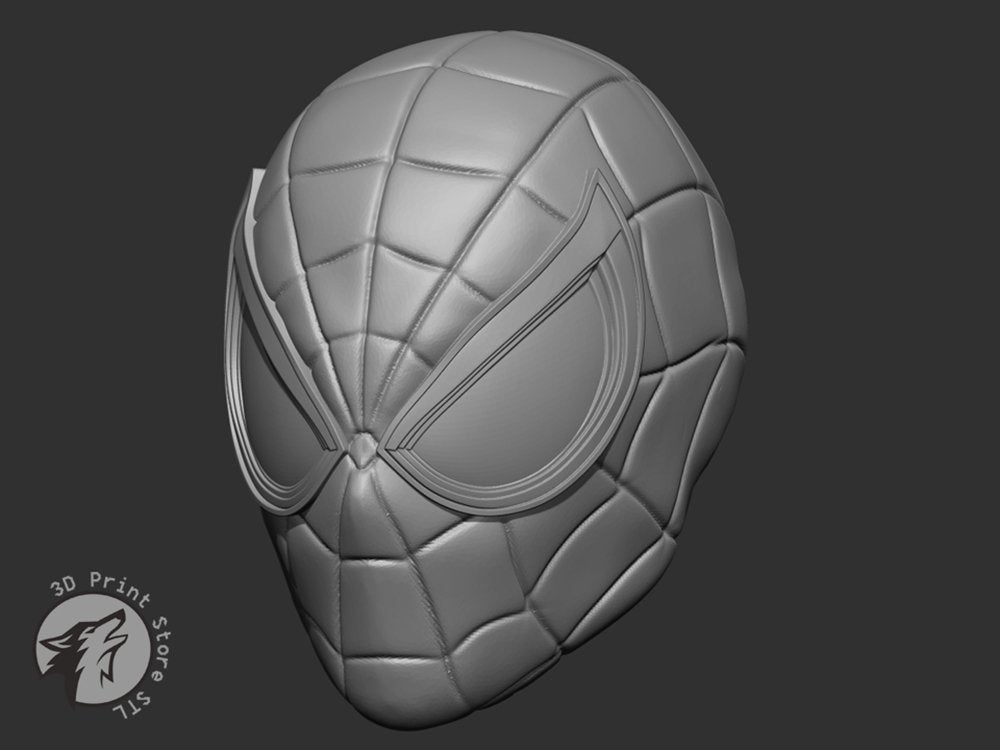 Spiderman Mask - Marvel Comics + Taxes - 3DPrintStoreSTL